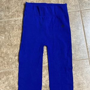 Blue Adidas workout leggings